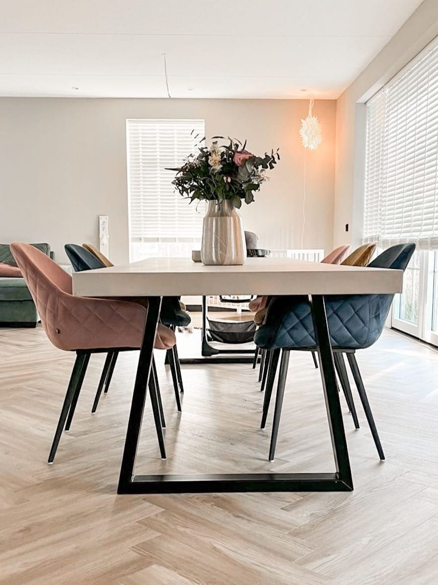 Betonlook tafel Ludwig – Rechthoekig